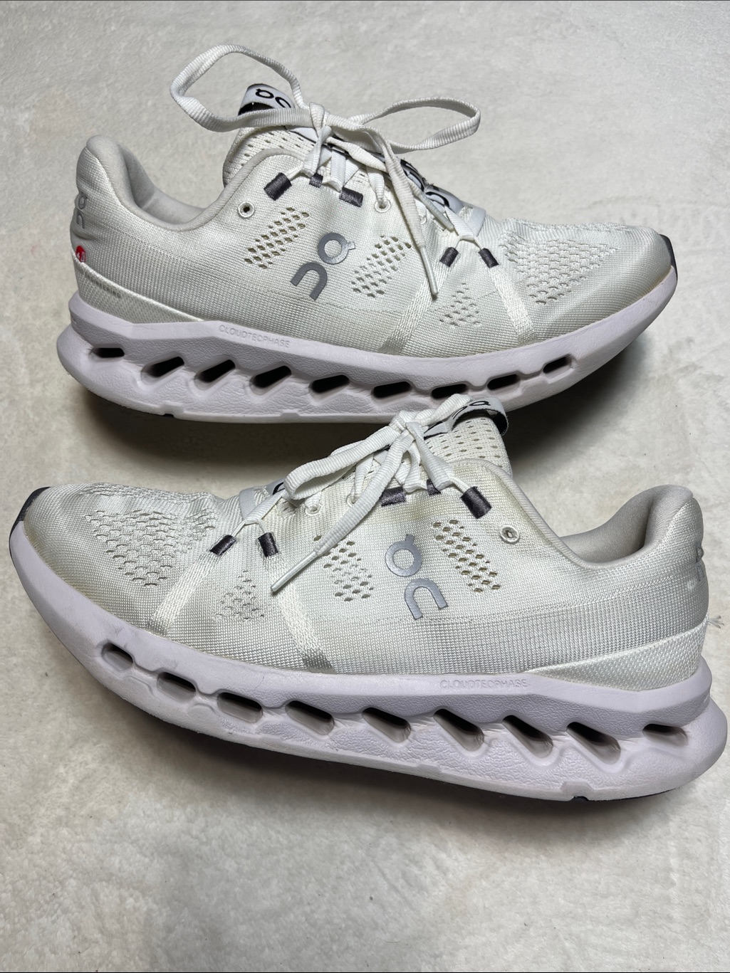 On Cloud Women's White Cloudsurfer Sneakers Size 10.5
